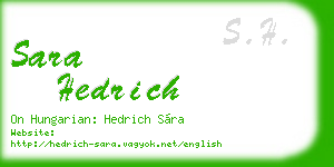 sara hedrich business card