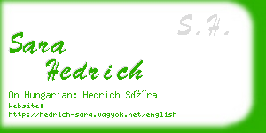 sara hedrich business card